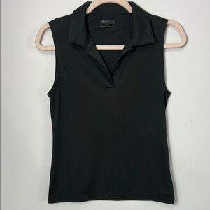 Maggie Lane Black Sleeveless Golf Tank